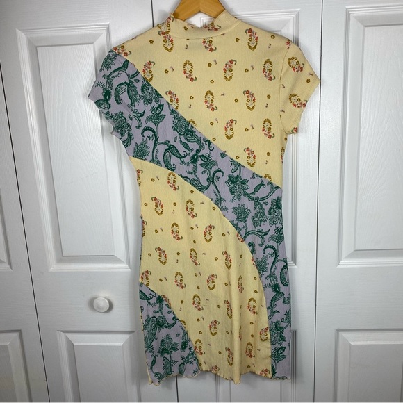 Floral Patchwork Dress in Yellow and Green - Picture 3 of 7